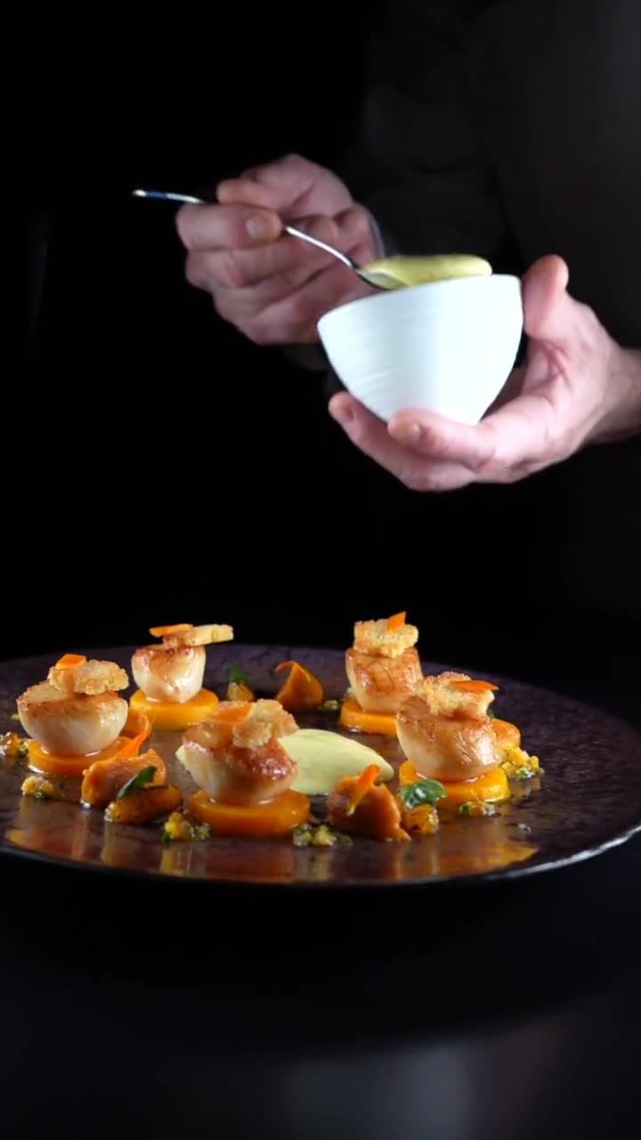 Geste du chef en cuisine